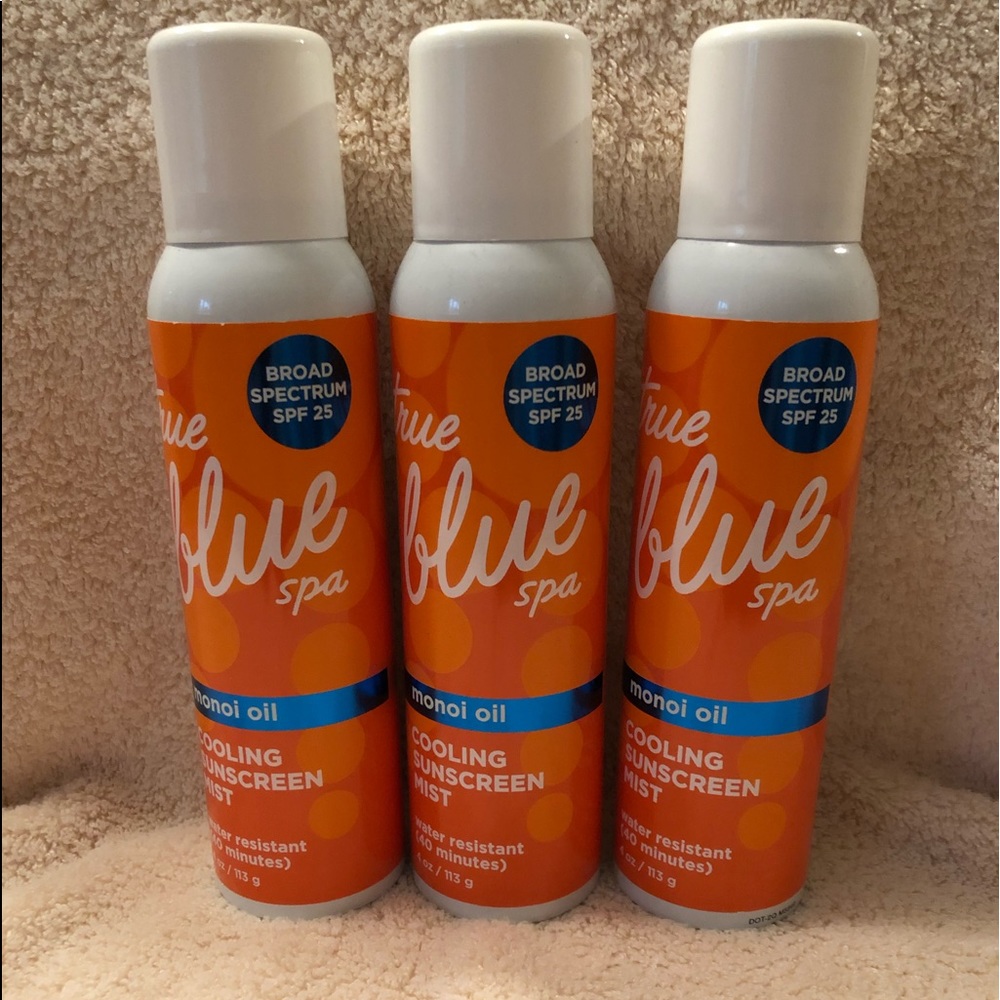 True blue spa sun screen